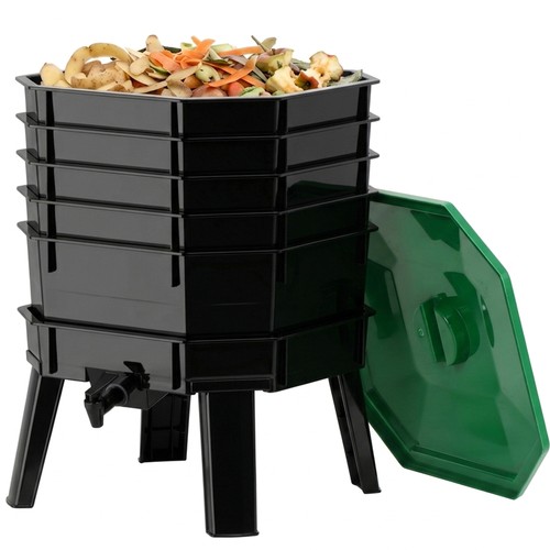 Pattumiera compost vermi