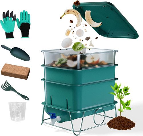 Pattumiera compost vermi 15l - compost,